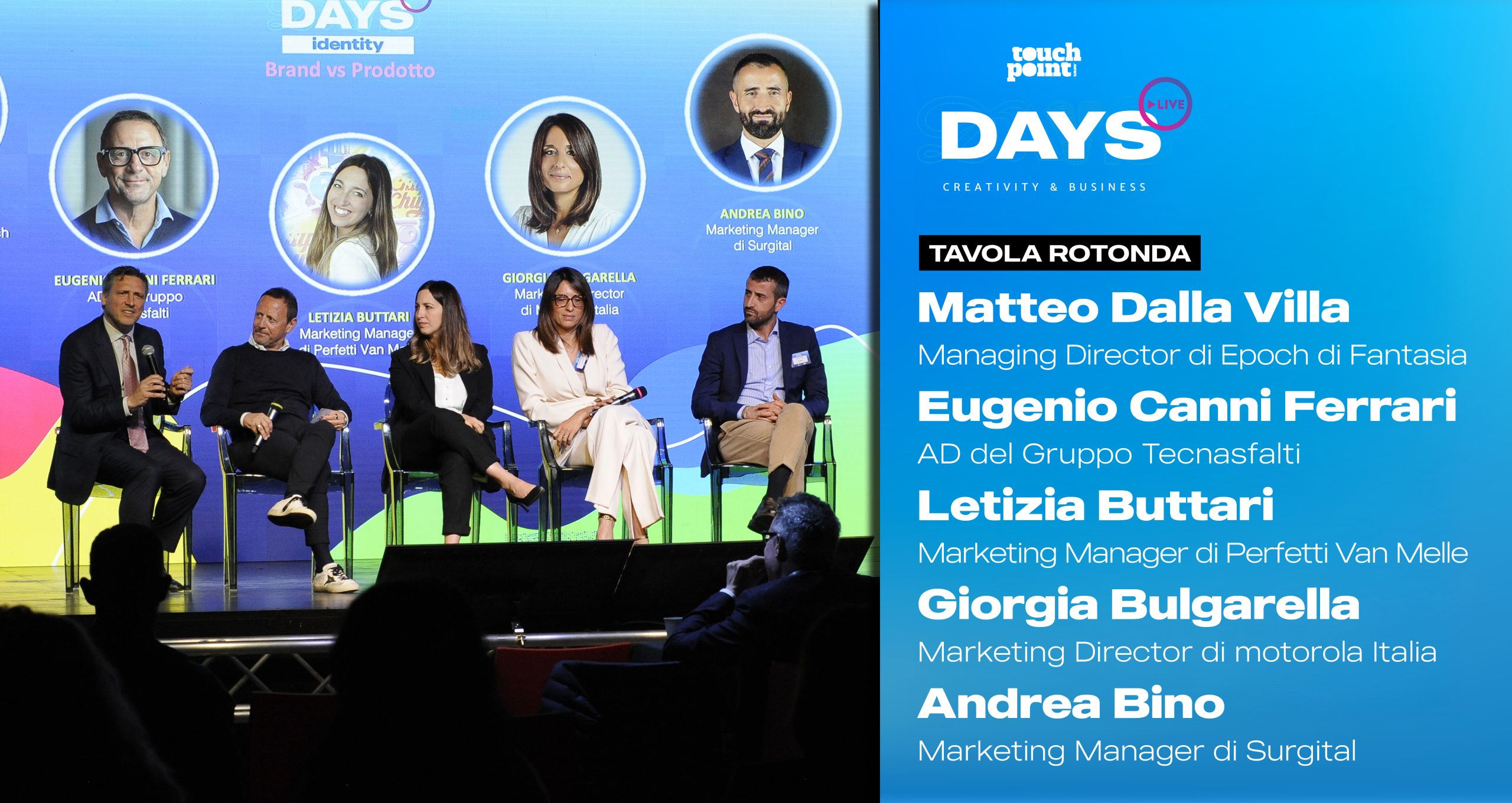 Touchpoint Days identity 2026. Tavola rotonda Brand vs Prodotto