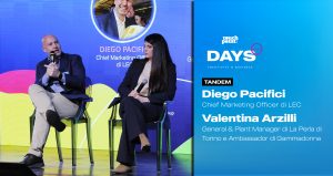 Touchpoint Days identity 2026. Tandem Identità golose: Valentina Arzilli e Diego Pacifici, Chief Marketing Officer di LEC