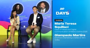 Giampaolo Martire, Direttore Marketing e Sales di Vero Volley, Maria Teresa Squillaci, Head of Media and Digital Communication di Milano Cortina 2026